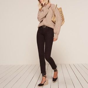 Reformation skinny French black Jeans